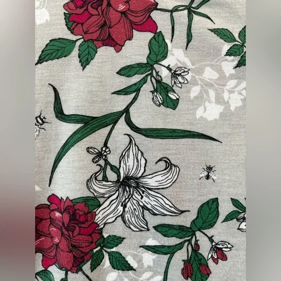 Fresh Prince of Bel-Air Grey Maroon Floral Print Adult Shirt Large White 1990s - Picture 4 of 7